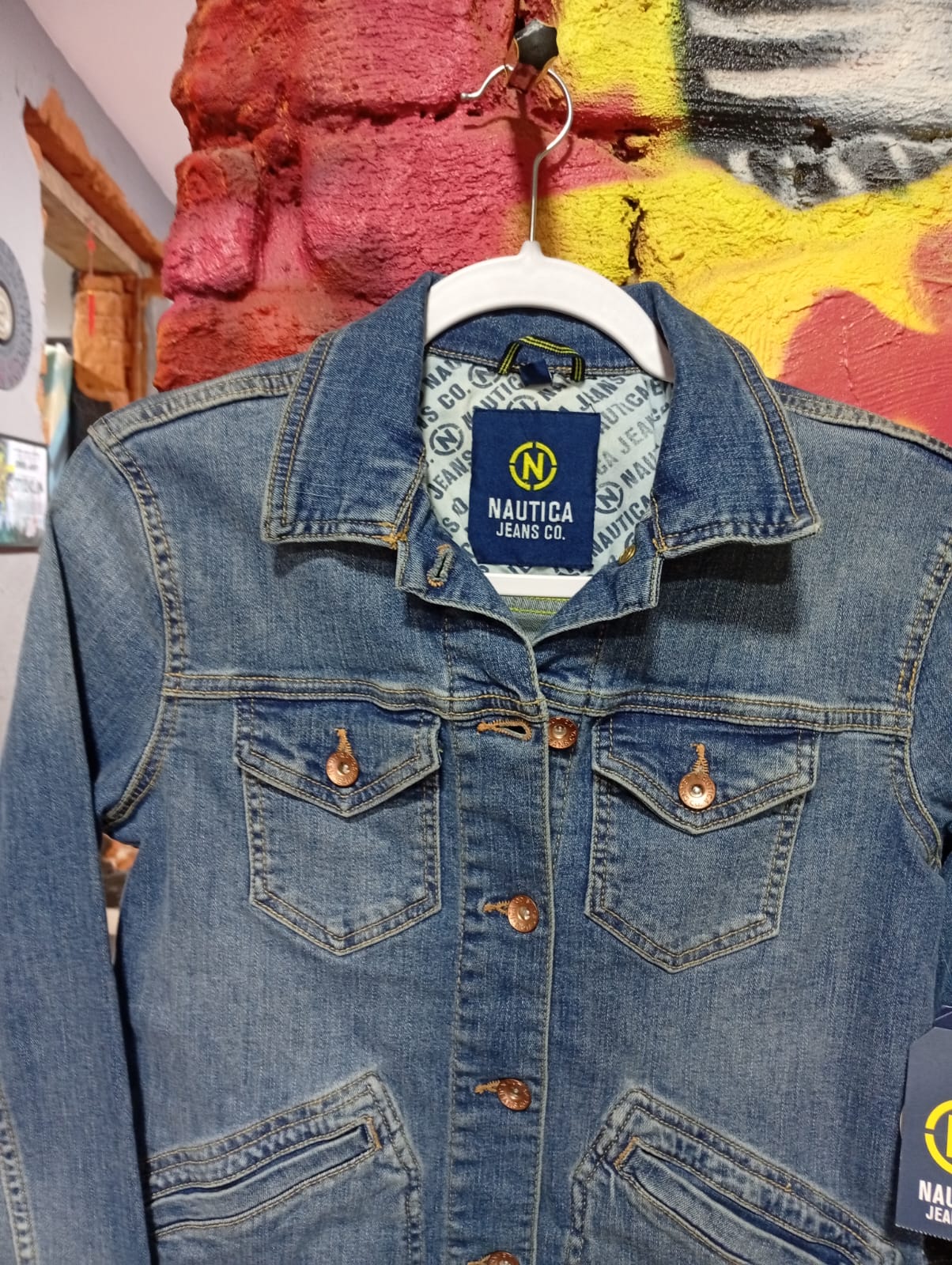 Chaqueta Nautica Denim Azul True Felx Mujer front Chaqueta Nautica Denim Azul True Felx Mujer fron