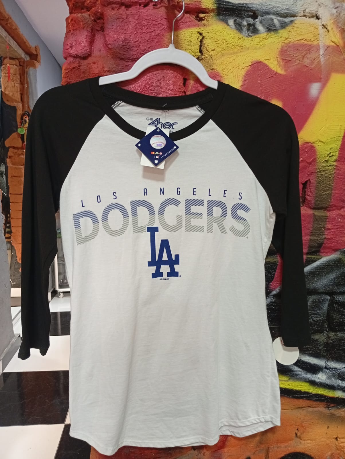 playera de manga 3/4 de los Los Angeles Dodgers