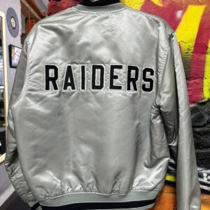 Chaqueta NFL Riders Plateada Talla M exclusiva prenda tras
